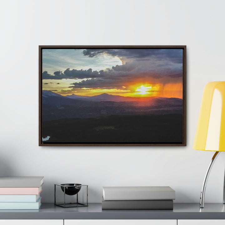 Rainy Sunset - Canvas with Frame