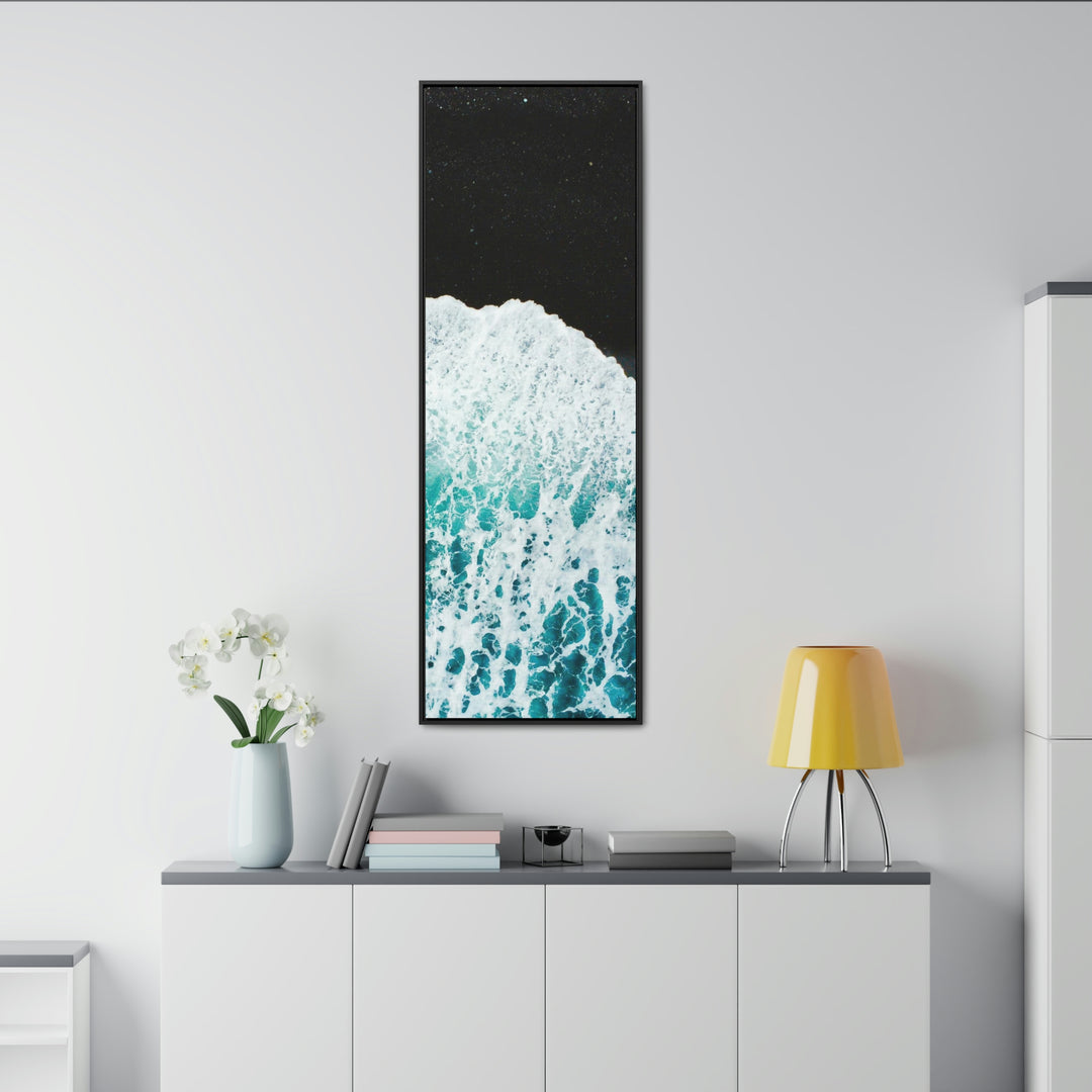 A Wave on Volcanic Sand - Canvas with Frame