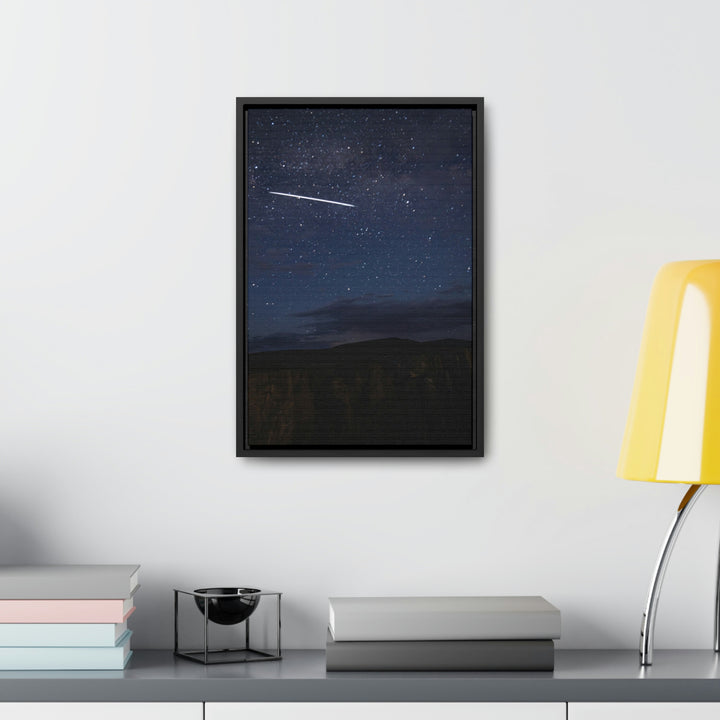 Starlink Above the Canyon - Canvas with Frame