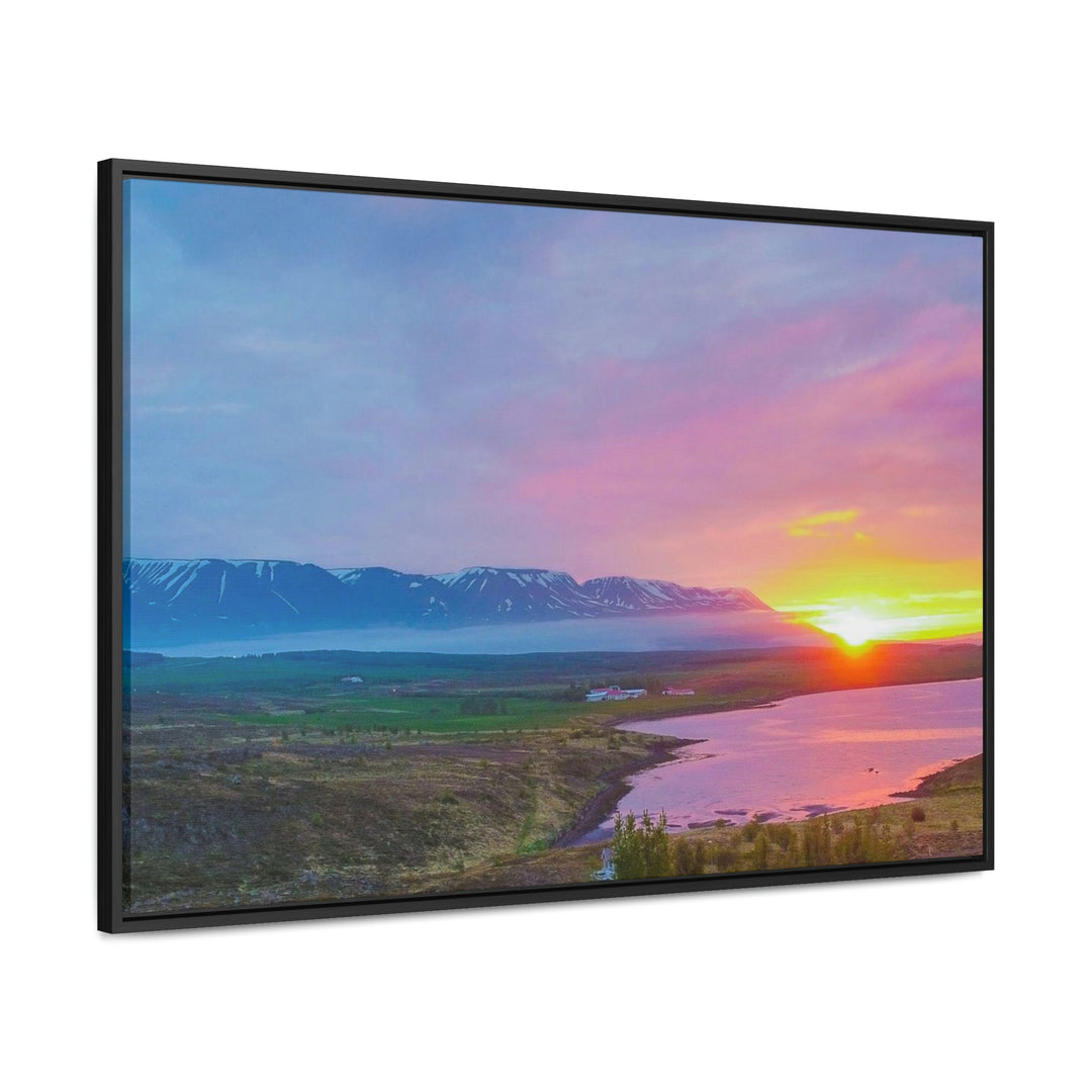 Sunset Over the Fjord Part 2 - Canvas with Frame