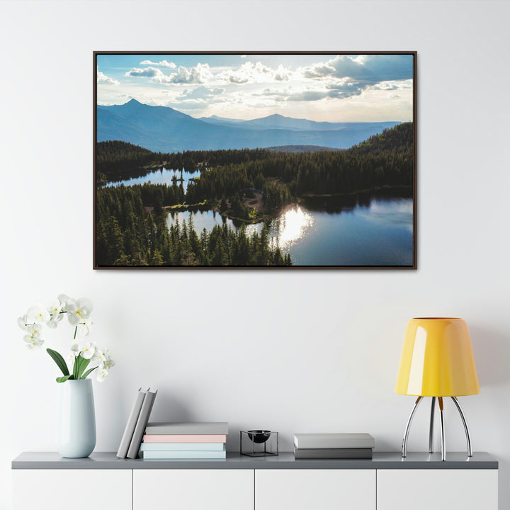 Cool Mountain Lakes - Canvas with Frame