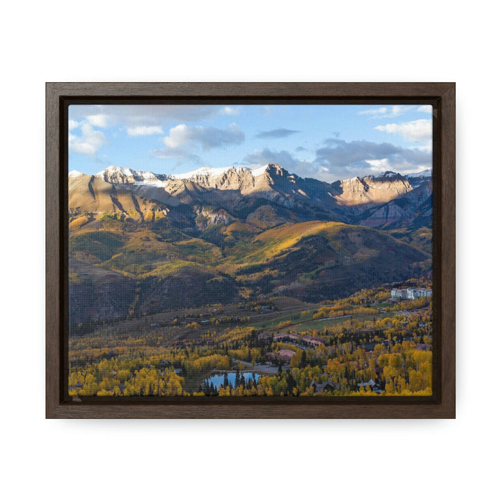 Glowing Mountainside - Canvas with Frame