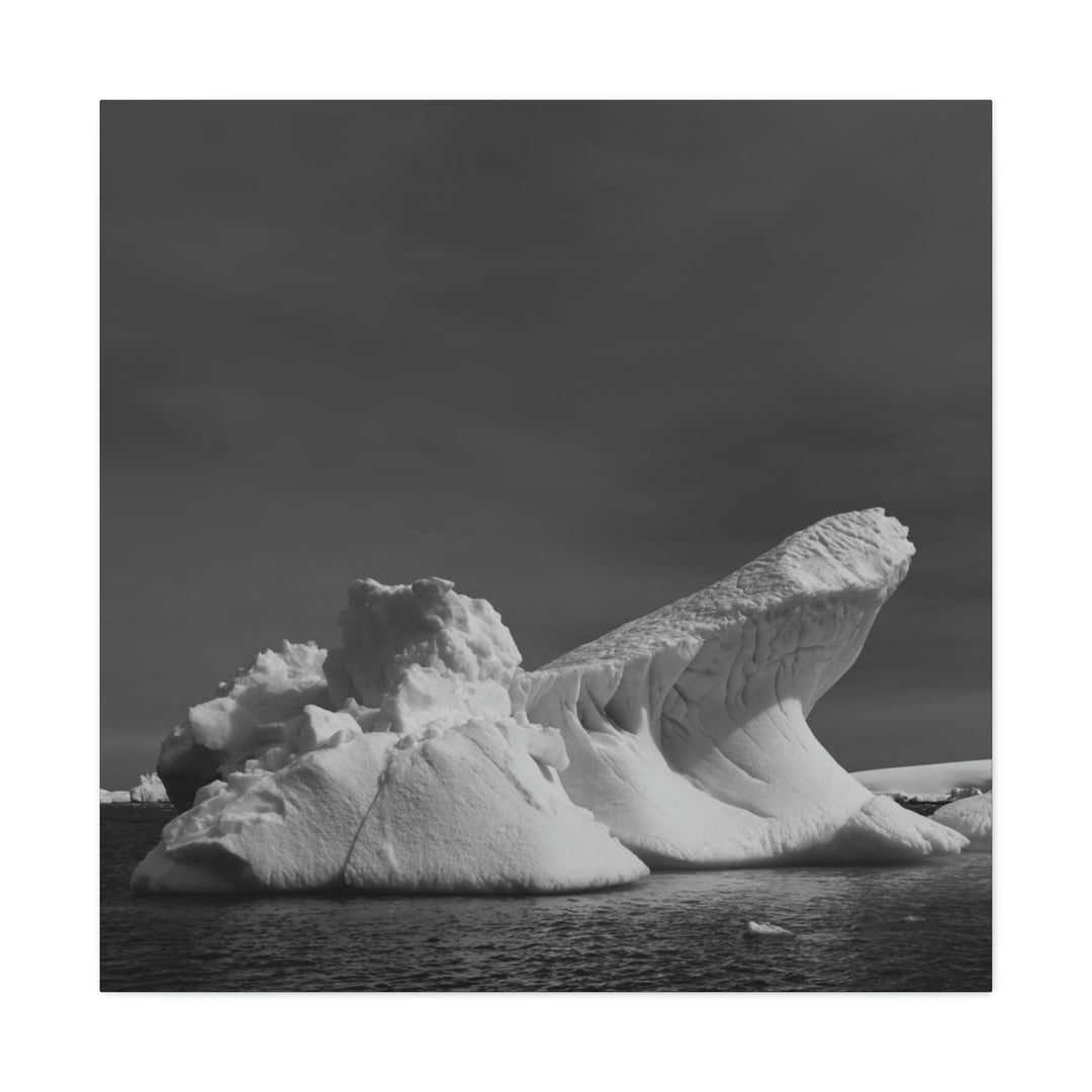 The Angles of an Iceberg in Black and White - Canvas