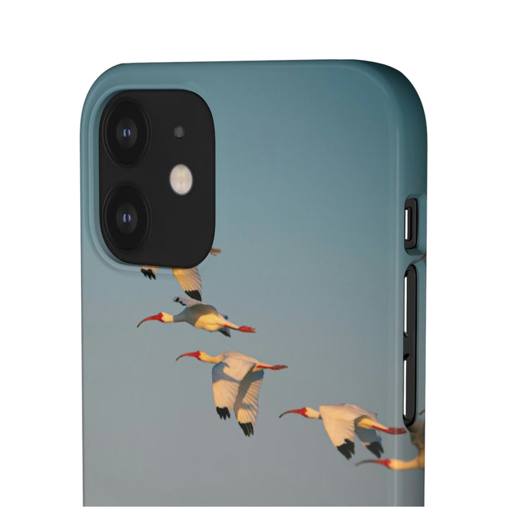 White Ibis in Flight - Phone Case