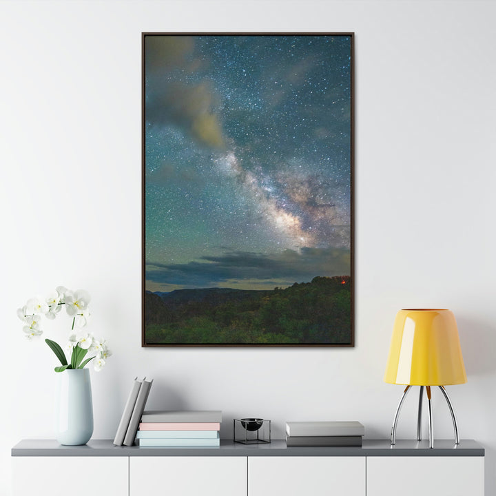 Milky Way Through the Clouds Part 1 - Canvas with Frame