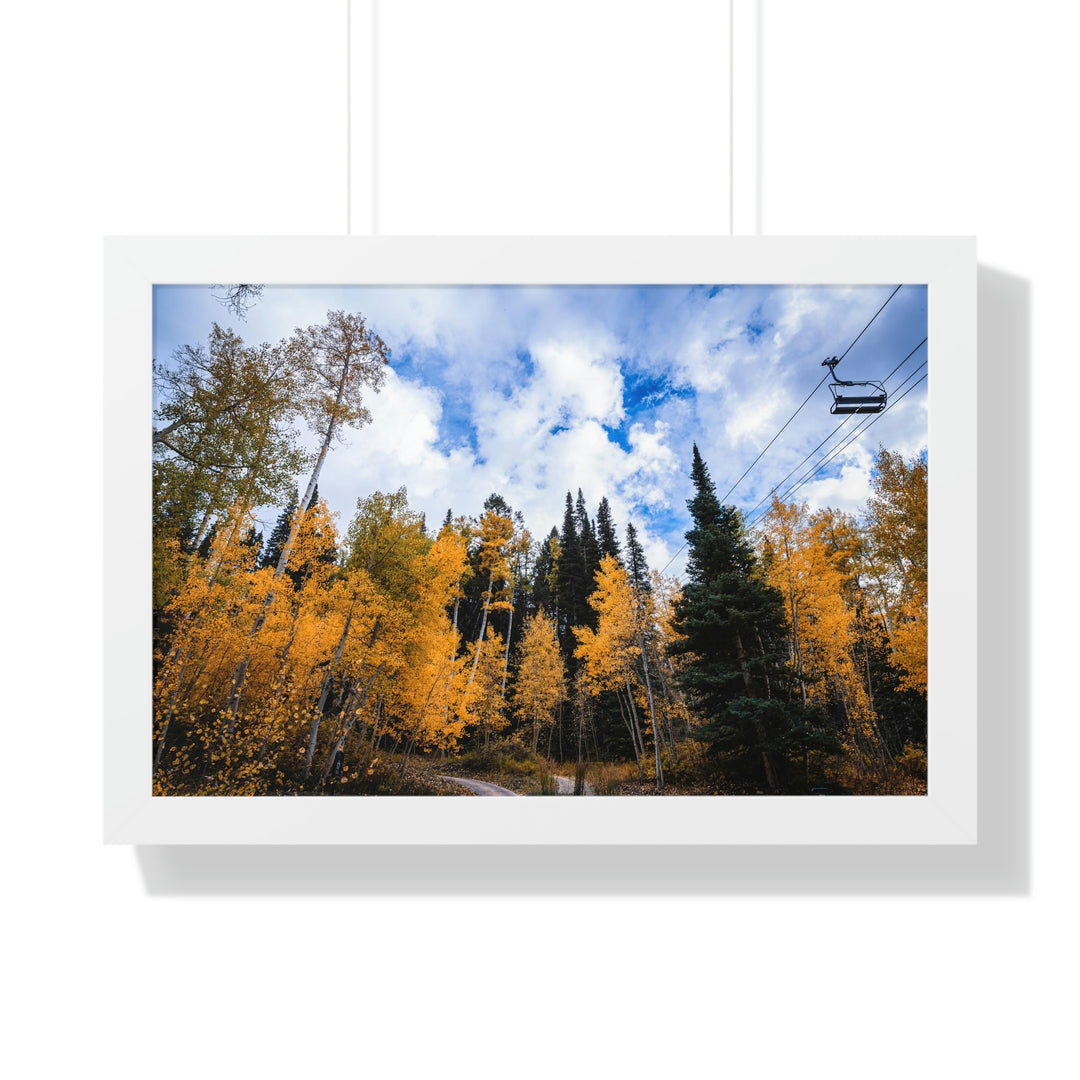 Chairlift in Suspension - Framed Print