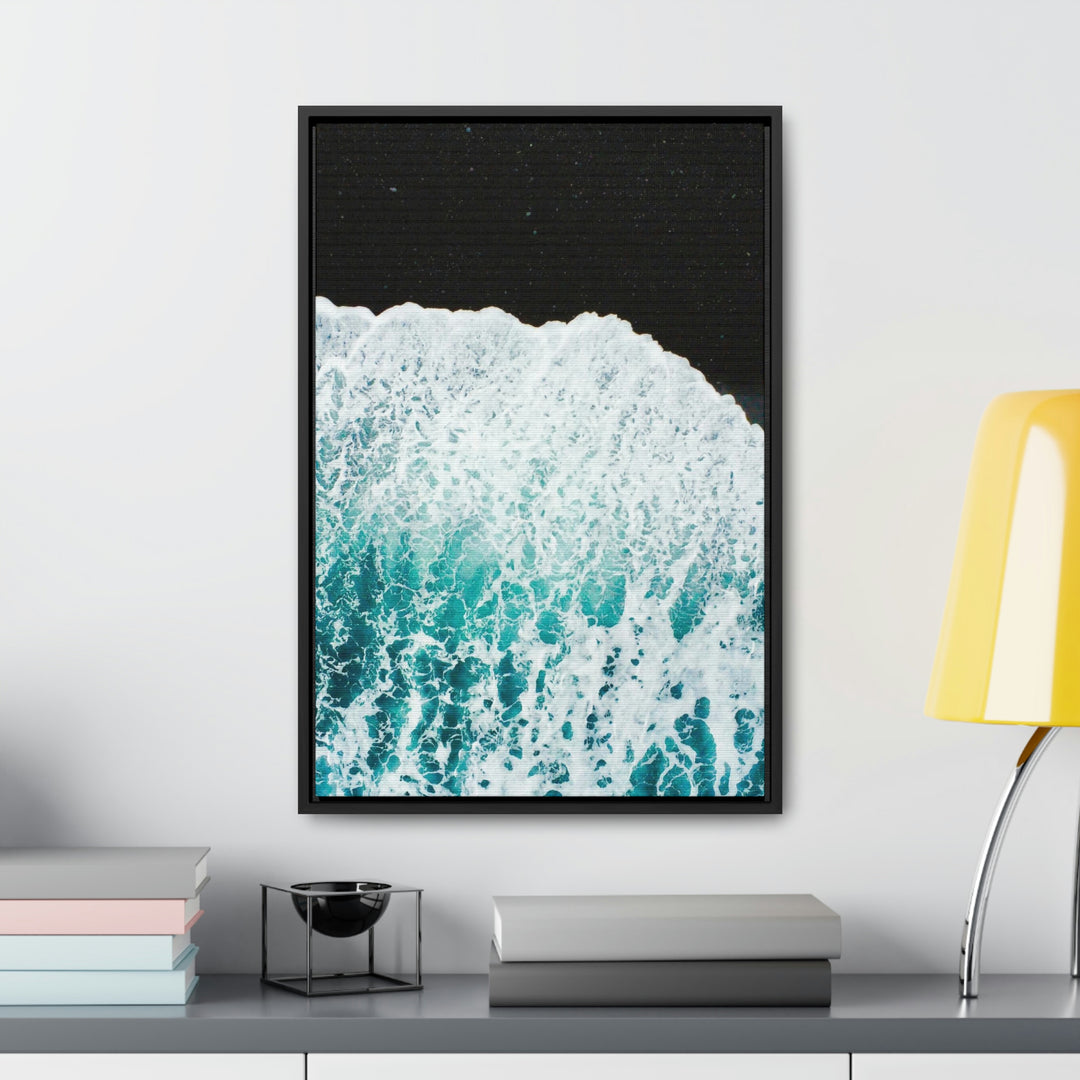 A Wave on Volcanic Sand - Canvas with Frame