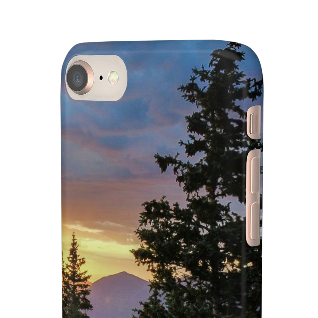 Rainy Sunset Through the Trees - Phone Case