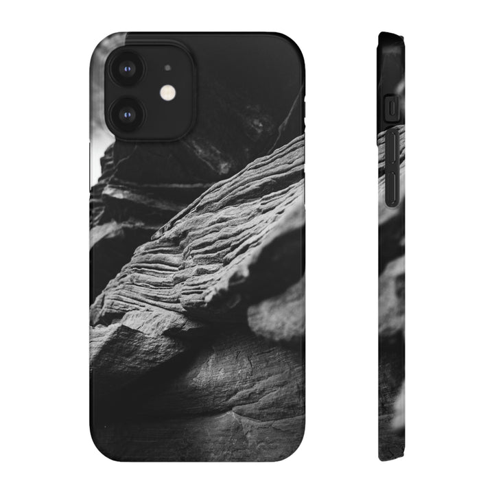 Layers of Rock in Black and White - Phone Case