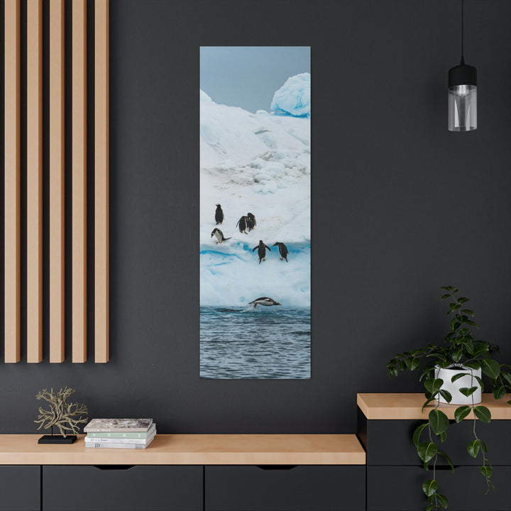 Porpoising Penguin - Canvas