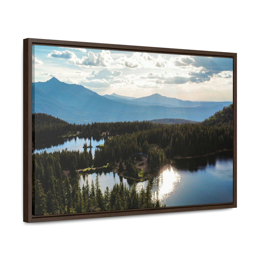 Cool Mountain Lakes - Canvas with Frame