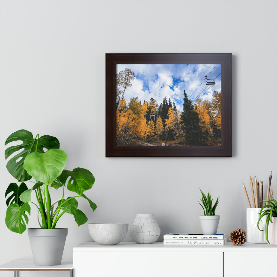 Chairlift in Suspension - Framed Print