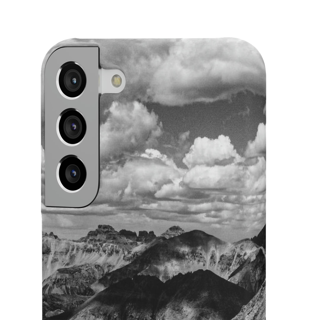 Imogene Pass From the Air in Black and White - Phone Case