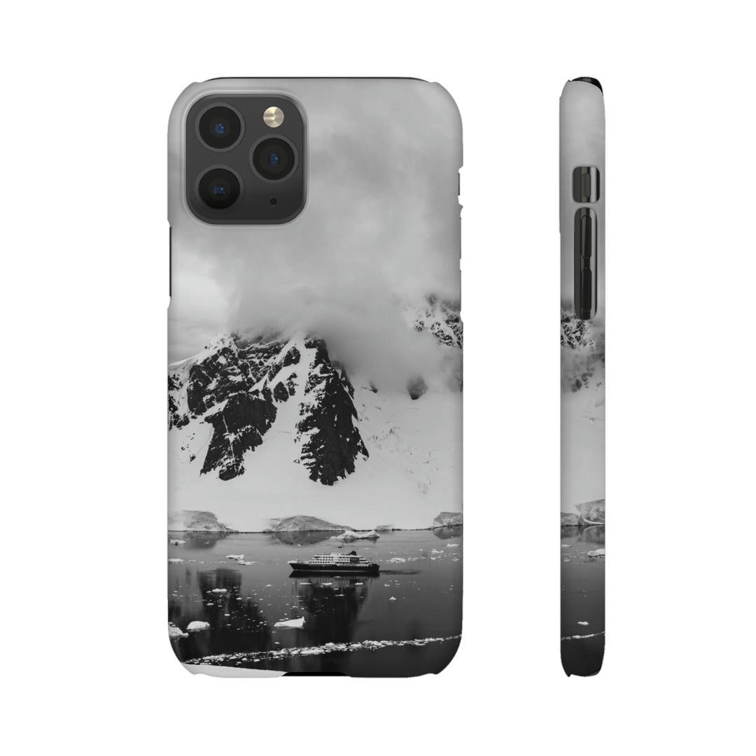 Peaceful Anchoring in Black and White - Phone Case