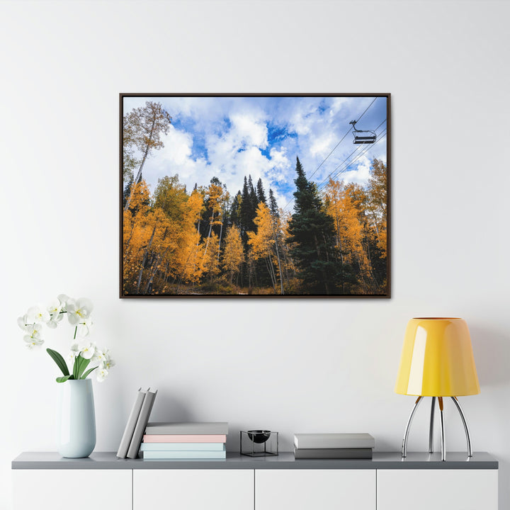 Chairlift in Suspension - Canvas with Frame