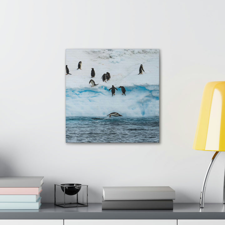 Porpoising Penguin - Canvas