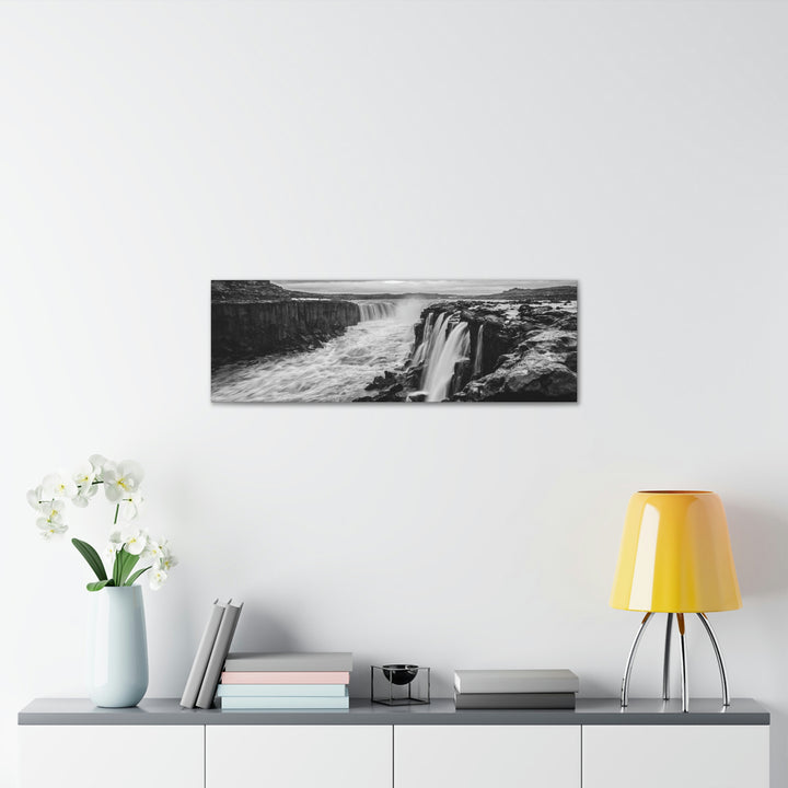 Selfoss in Black and White - Canvas