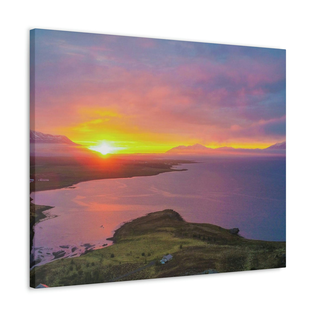 Sunset Over the Fjord Part 1 - Canvas