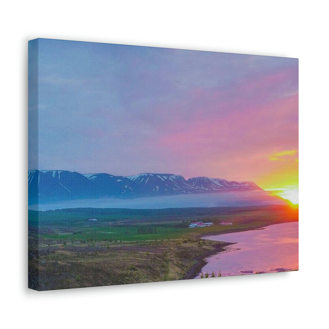 Sunset Over the Fjord Part 2 - Canvas