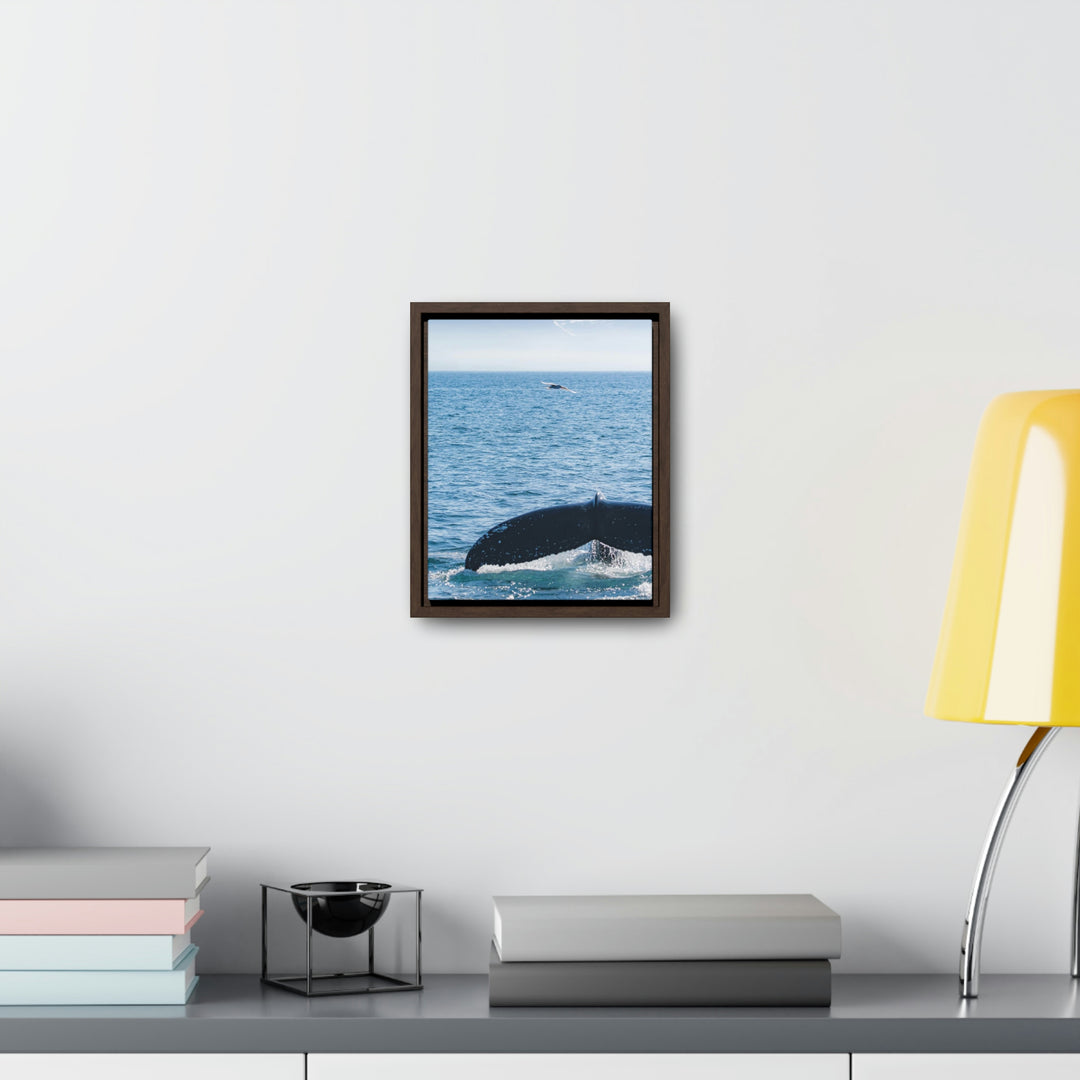 A Whale and A Mountain - Canvas with Frame