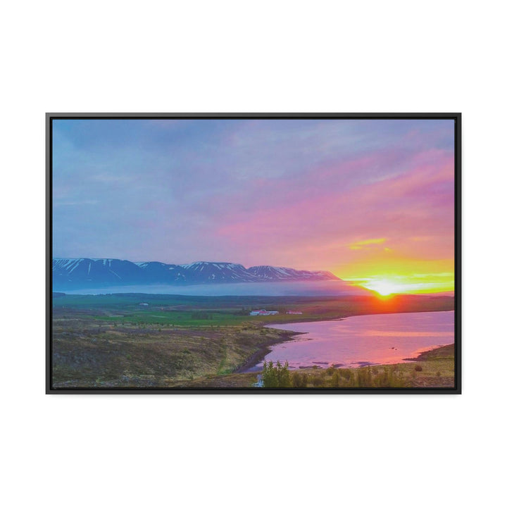 Sunset Over the Fjord Part 2 - Canvas with Frame