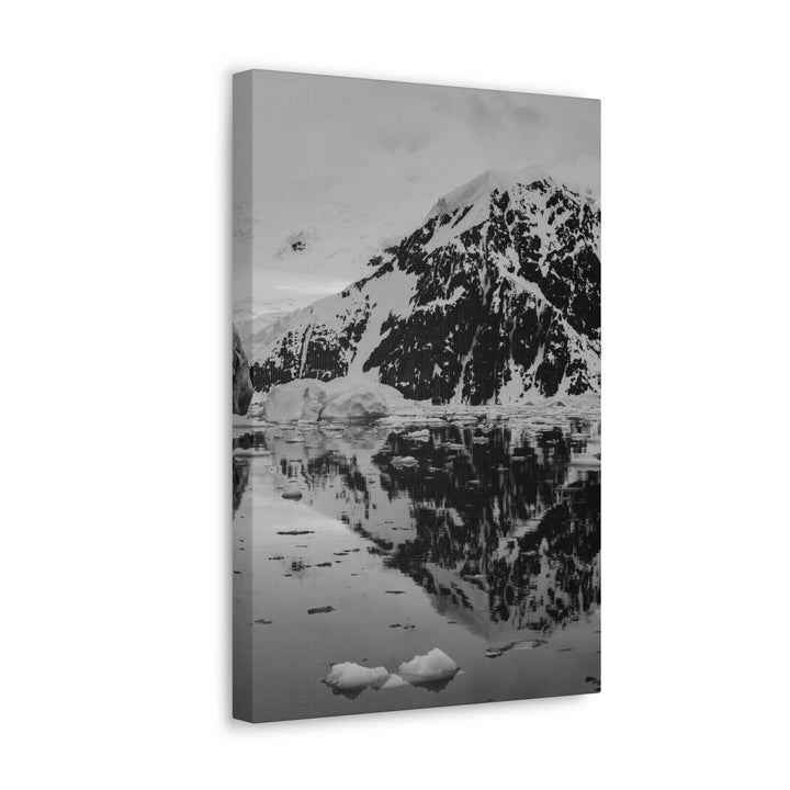 Reflected Calm in Black and White - Canvas