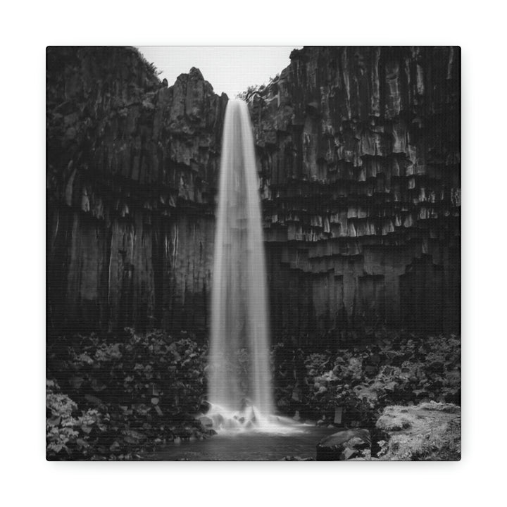 Svartifoss in Black and White - Canvas