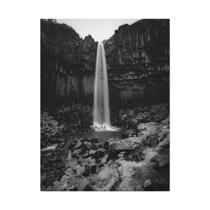 Svartifoss in Black and White - Canvas