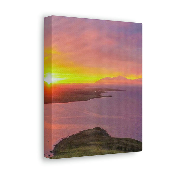 Sunset Over the Fjord Part 1 - Canvas