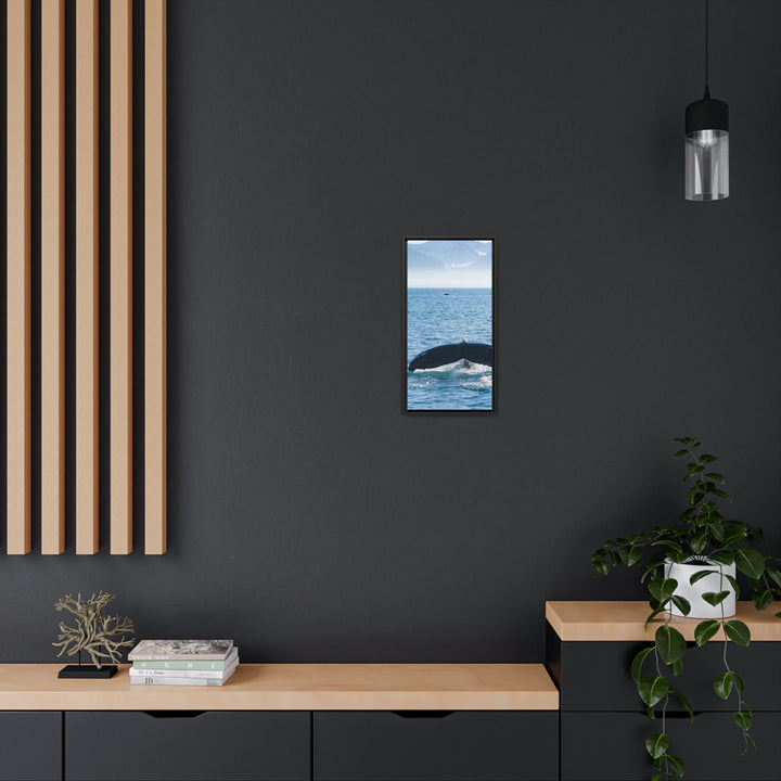 A Whale and A Mountain - Canvas with Frame