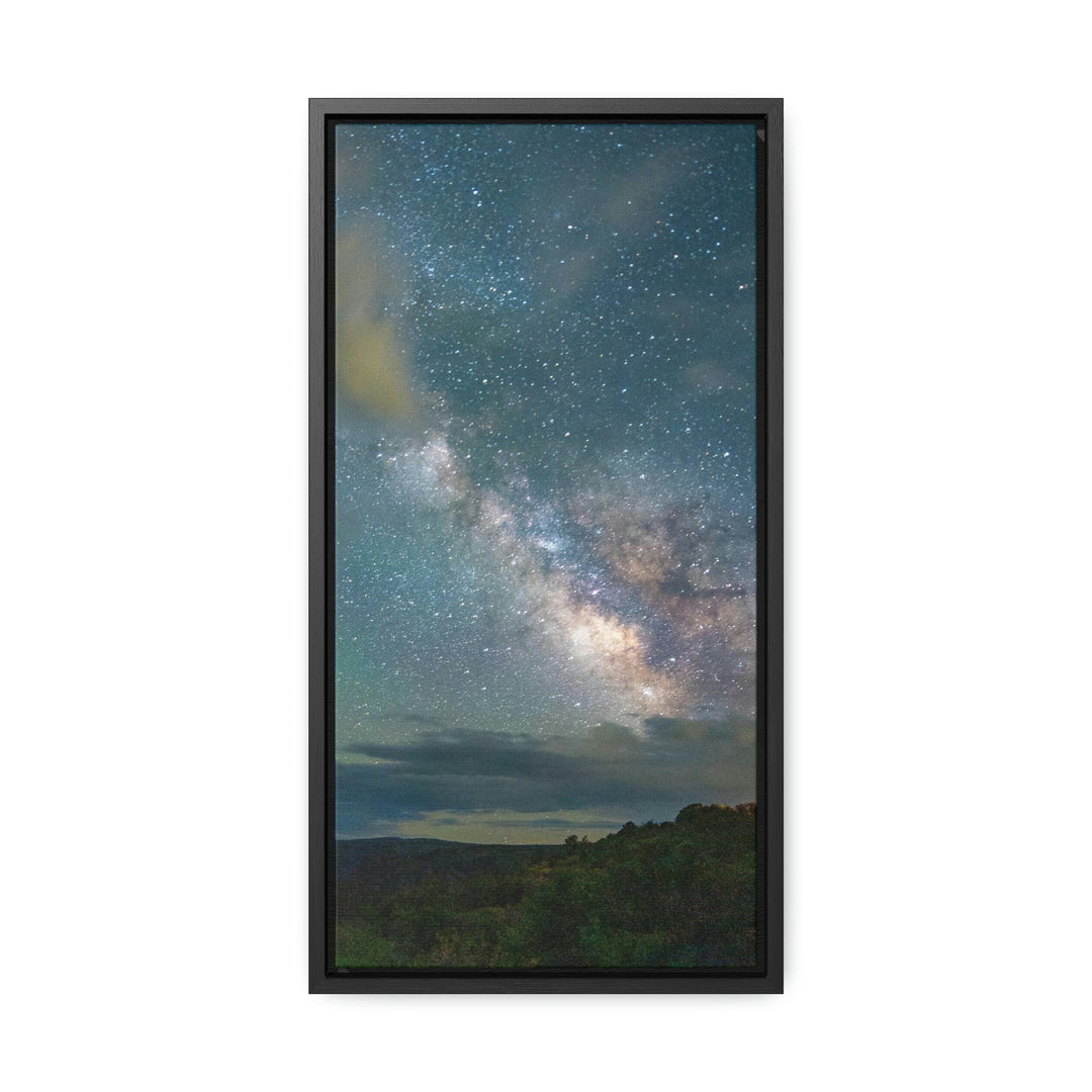 Milky Way Through the Clouds Part 1 - Canvas with Frame