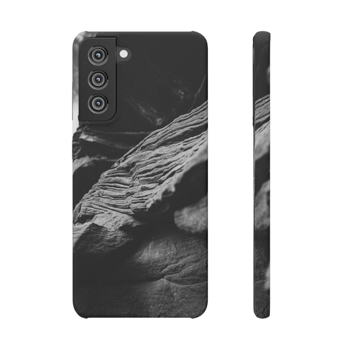 Layers of Rock in Black and White - Phone Case