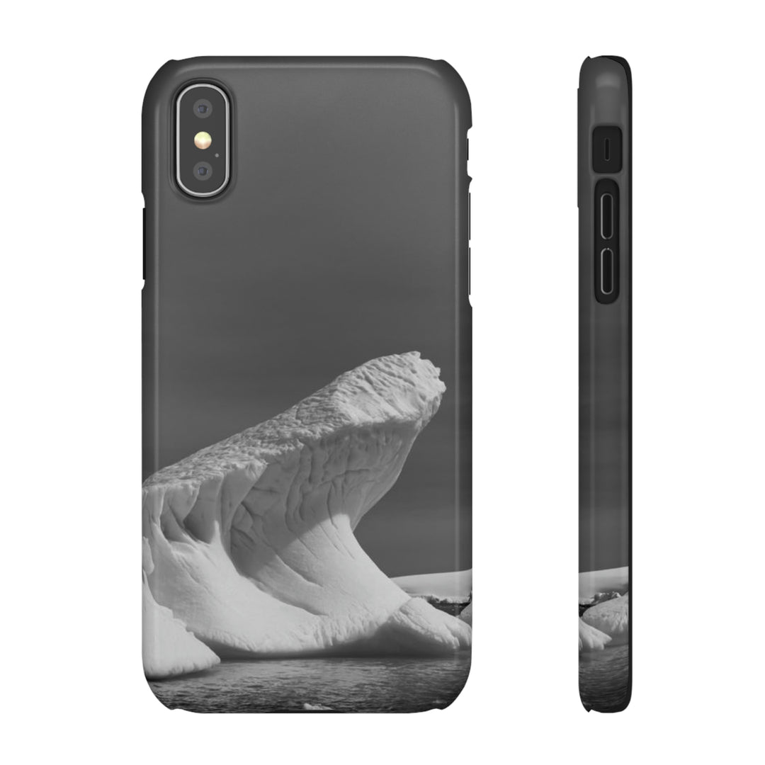 The Angles of an Iceberg in Black and White - Phone Case