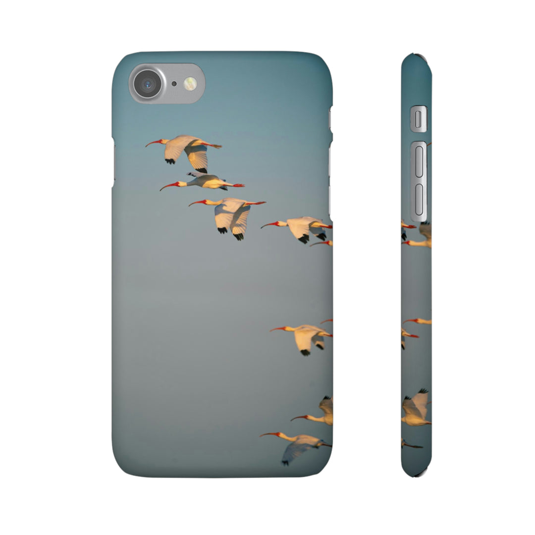 White Ibis in Flight - Phone Case