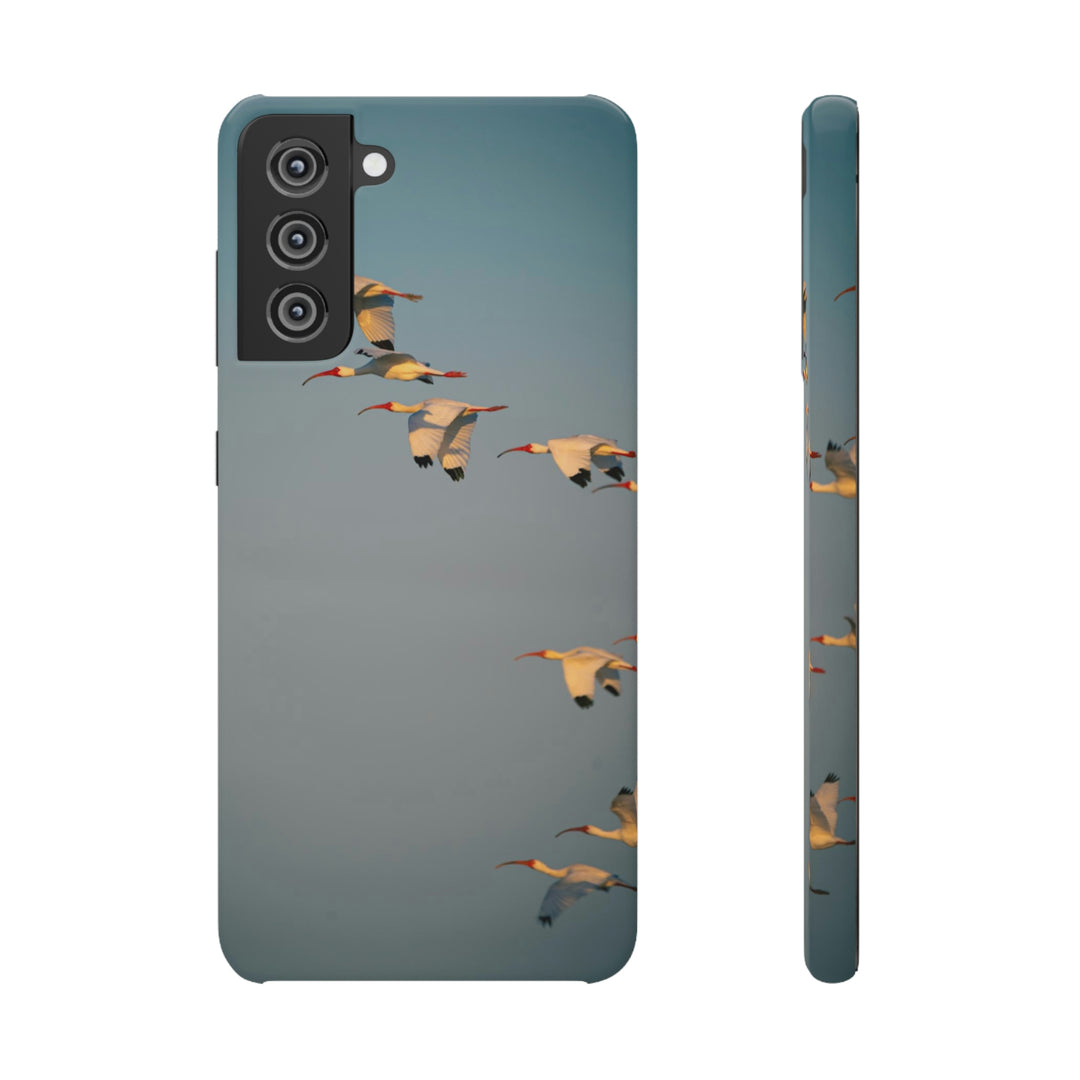 White Ibis in Flight - Phone Case