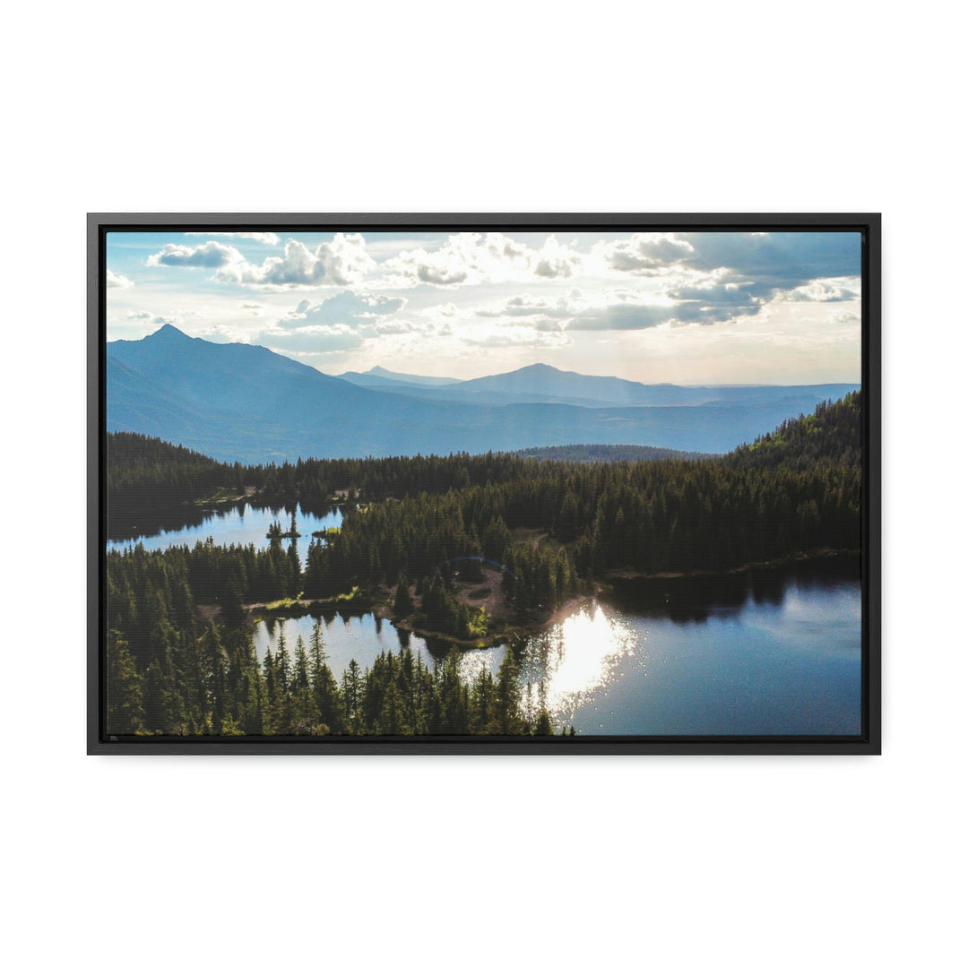 Cool Mountain Lakes - Canvas with Frame