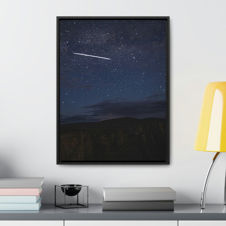 Starlink Above the Canyon - Canvas with Frame