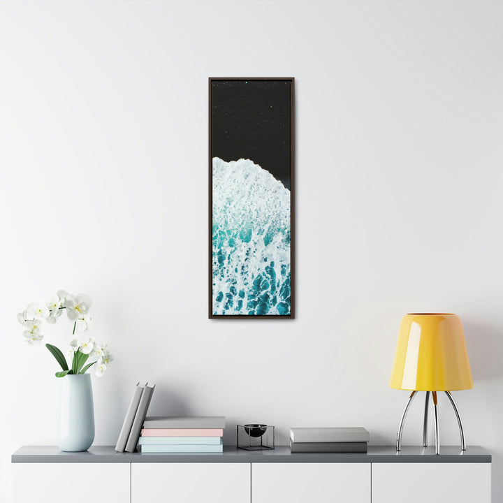 A Wave on Volcanic Sand - Canvas with Frame