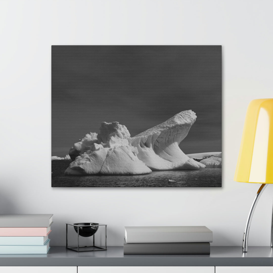 The Angles of an Iceberg in Black and White - Canvas