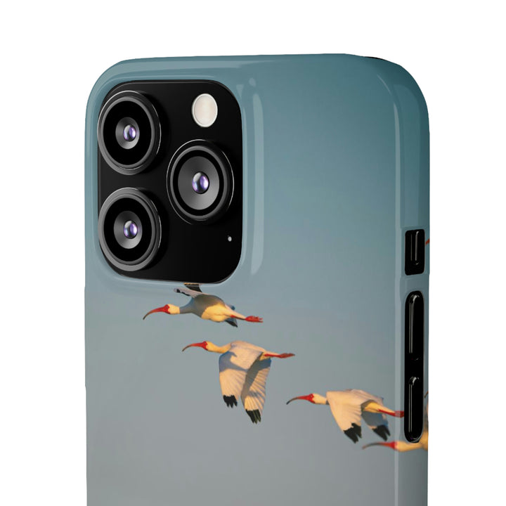 White Ibis in Flight - Phone Case