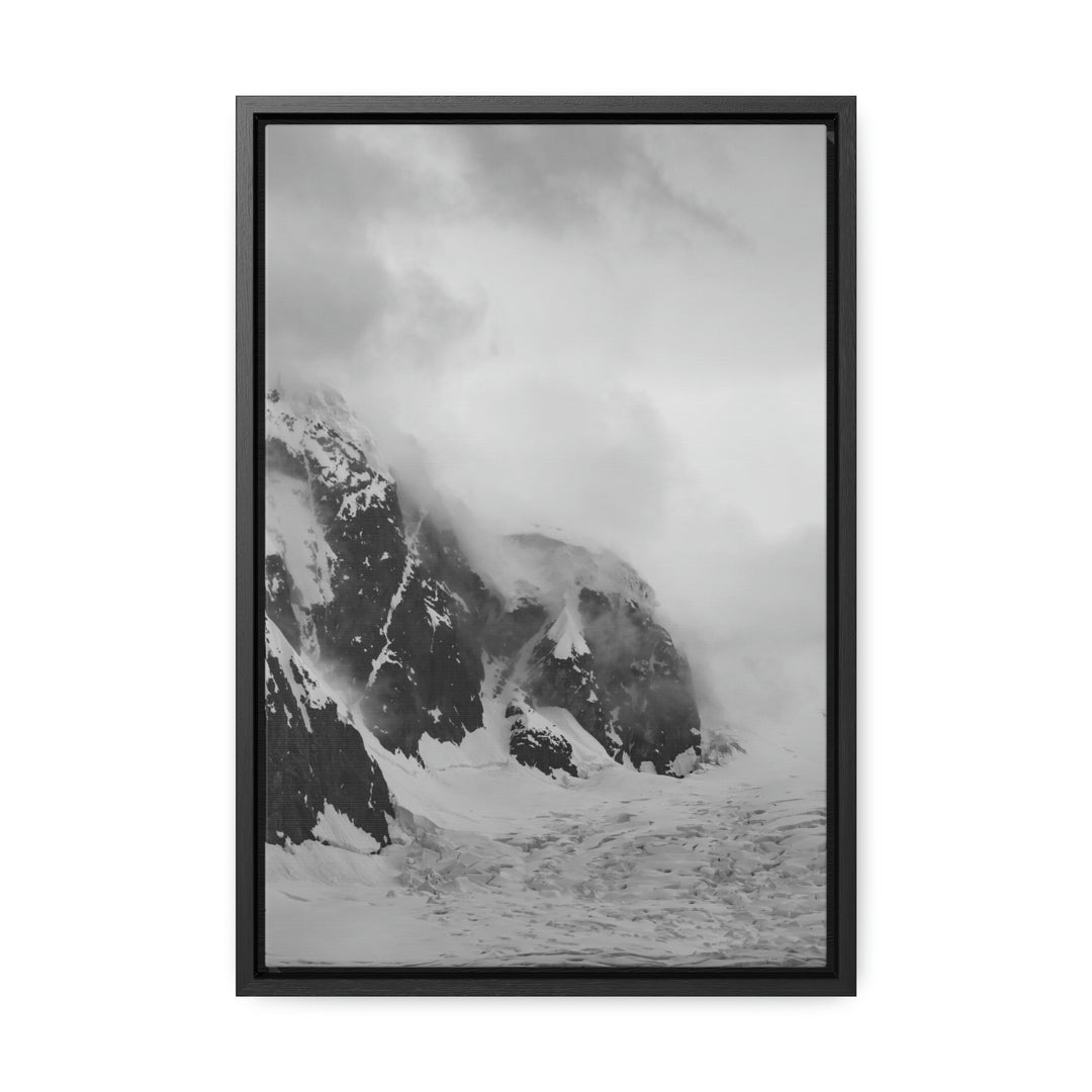 The Mist Descends in Black and White - Canvas with Frame