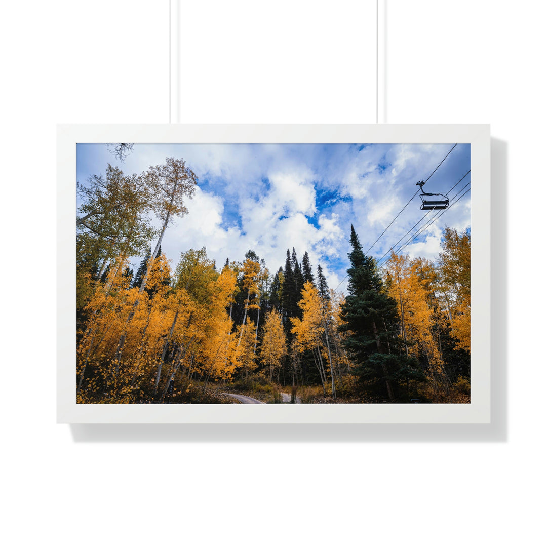 Chairlift in Suspension - Framed Print