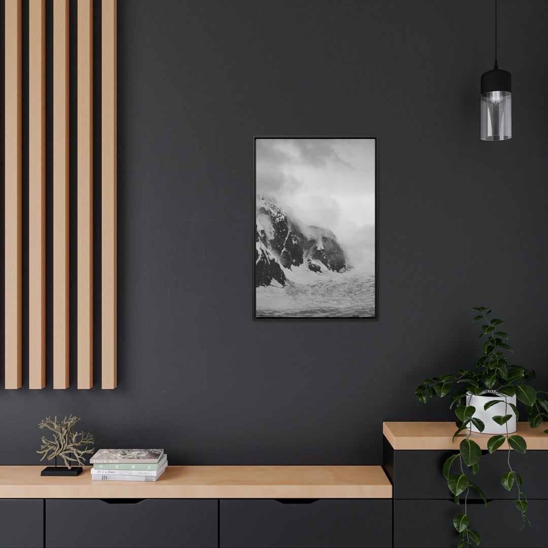 The Mist Descends in Black and White - Canvas with Frame