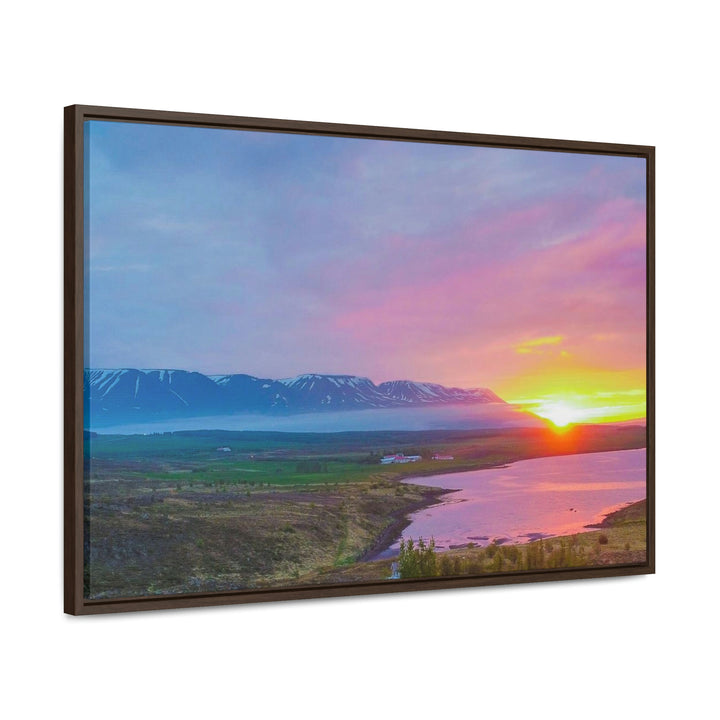 Sunset Over the Fjord Part 2 - Canvas with Frame