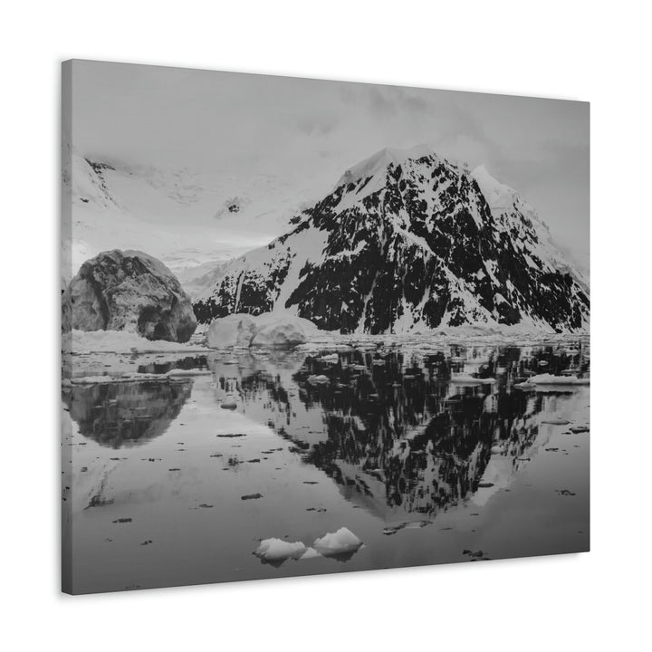 Reflected Calm in Black and White - Canvas