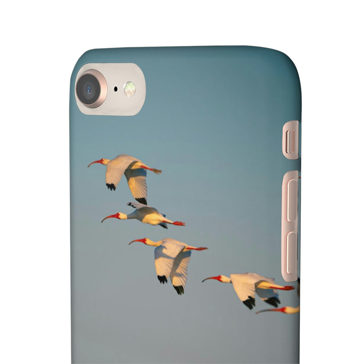 White Ibis in Flight - Phone Case