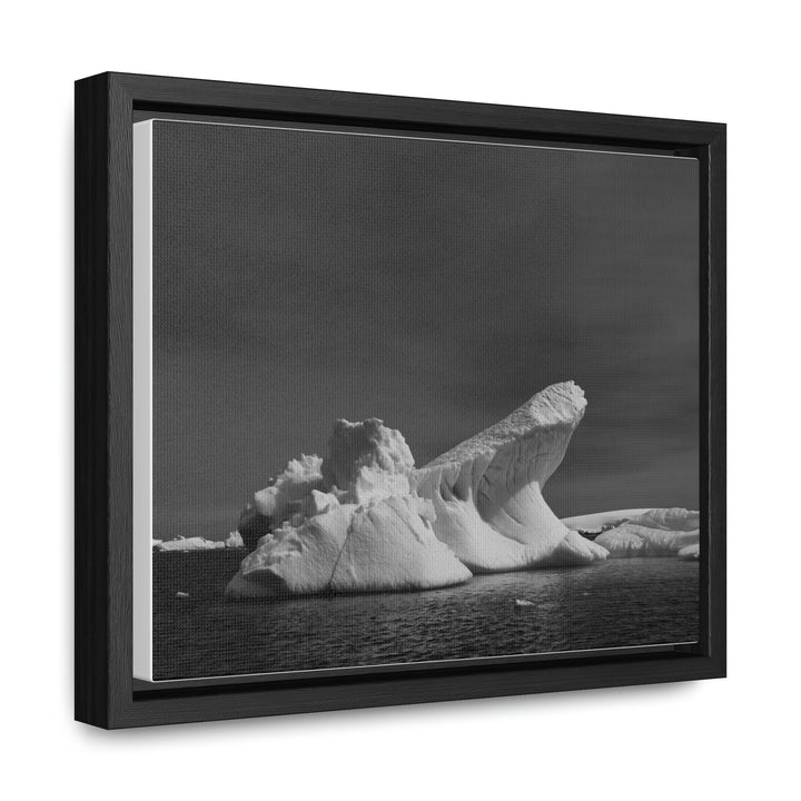 The Angles of an Iceberg in Black and White - Canvas with Frame