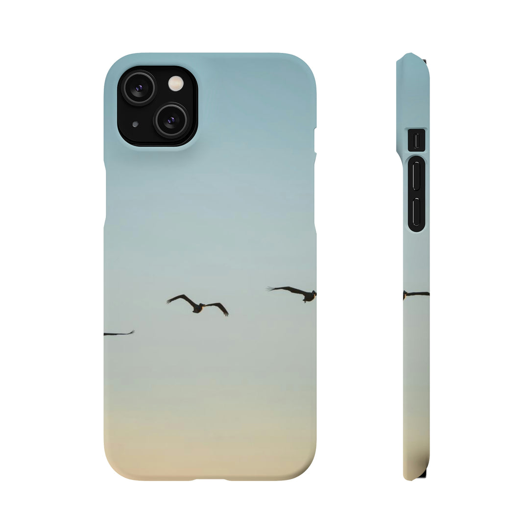 Brown Pelicans in Flight - Phone Case