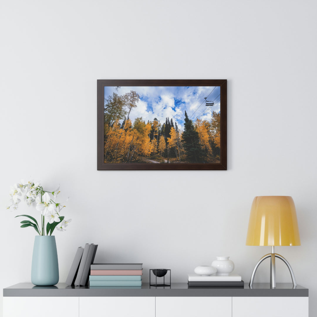 Chairlift in Suspension - Framed Print