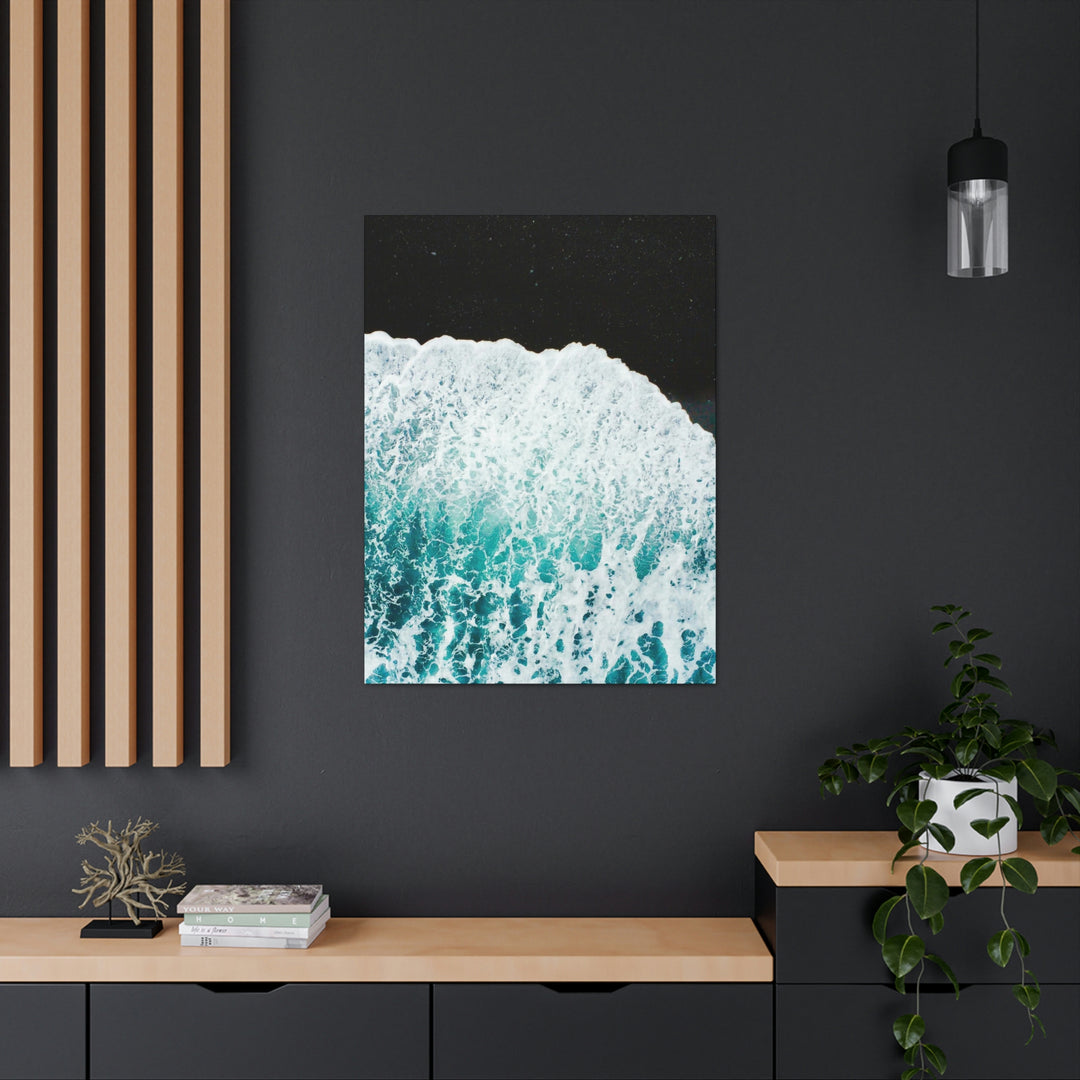 A Wave on Volcanic Sand - Canvas